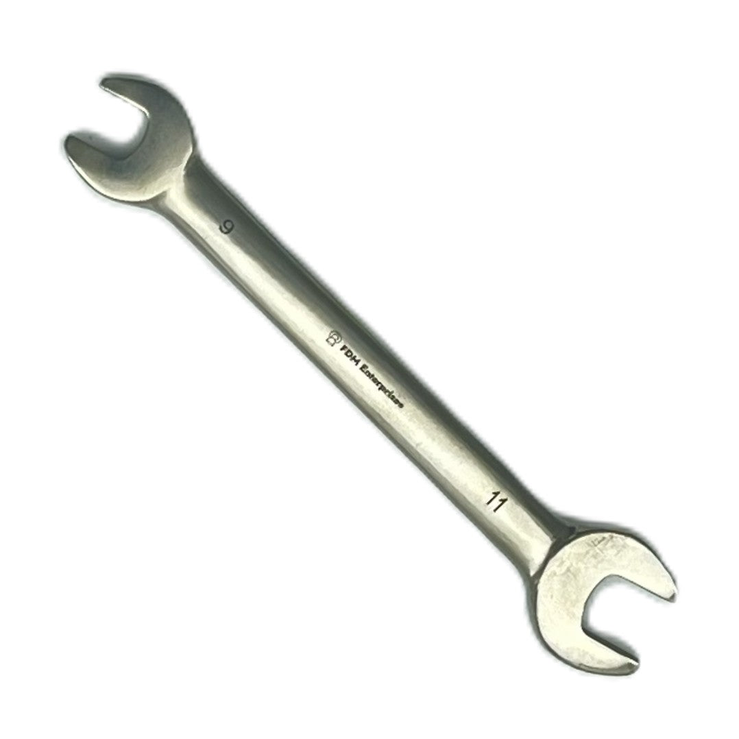 Double open end Titanium Tools 9 x 11 corrosion resistant non magnetic titanium wrench