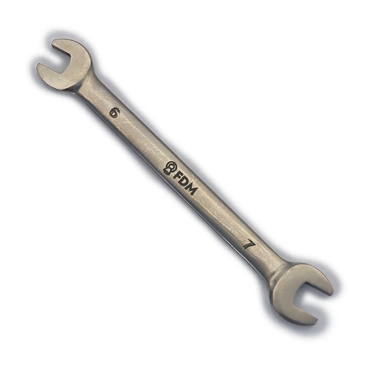 Titanium Double Open End Metric Wrench Set 8 piece Non-Ferrous, Corrosion Resistant, Non-Magnetic