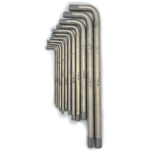 Titanium Long Allen Key Set – 12‑Piece Metric, MRI‑Safe | FDM Enterprises Titanium Allen Keys