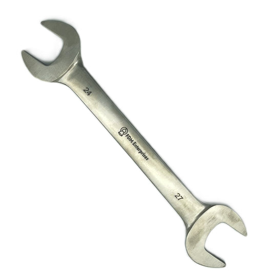 Titanium Double Open End Wrench 24mm x 27mm Non-Ferrous, Corrosion Resistant,  Non-Magnetic
